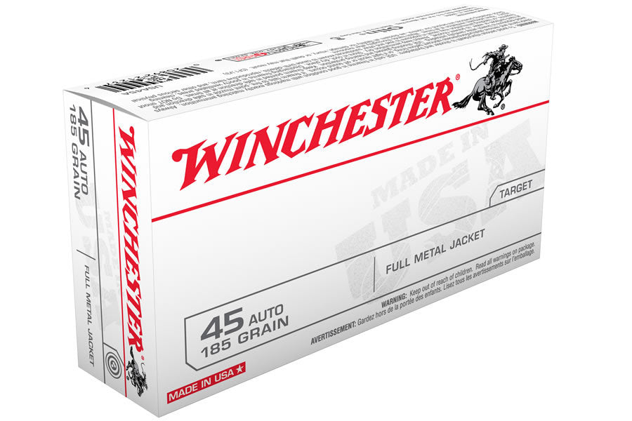 Winchester 45ACP 185 GR FMJ Ammo