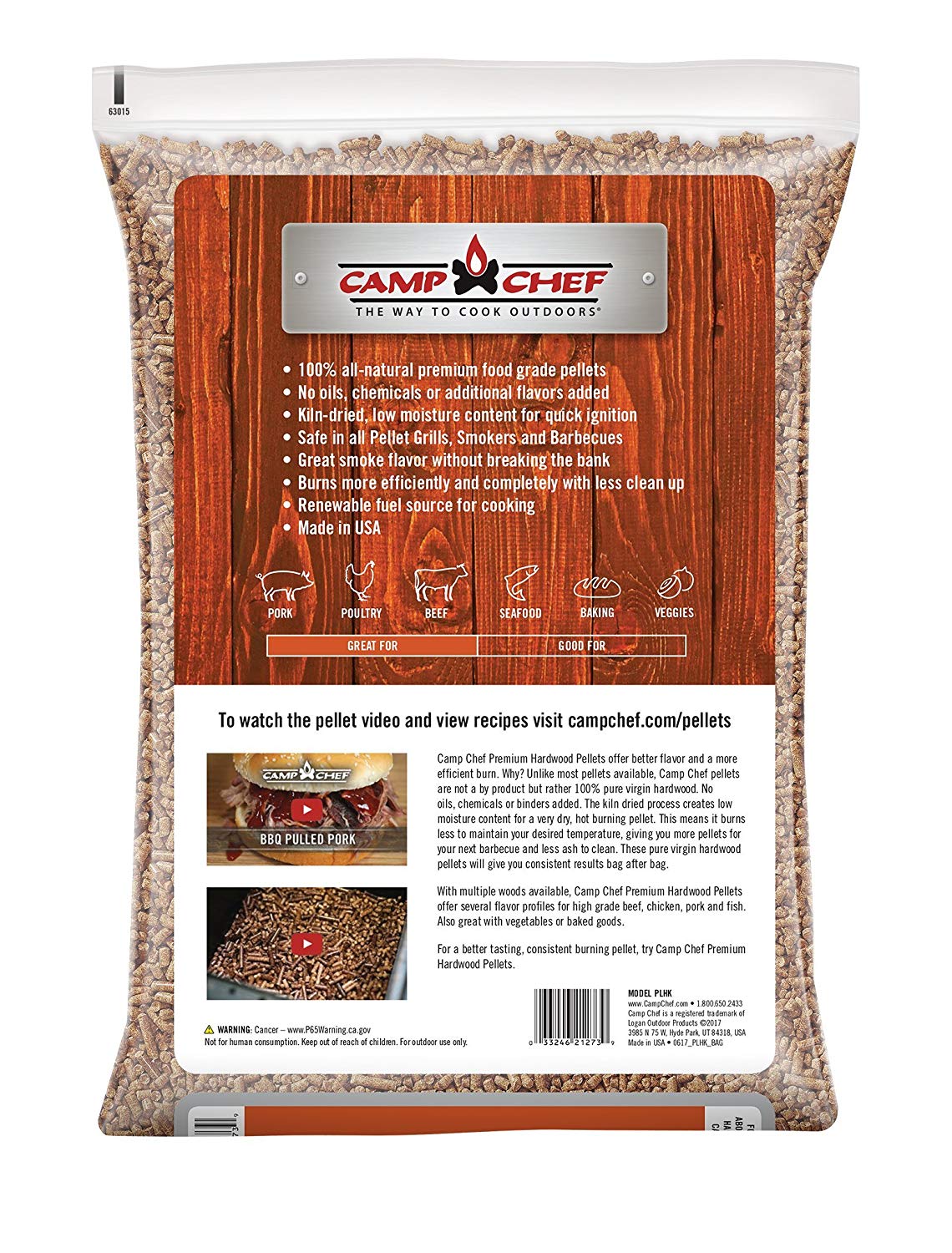 Camp Chef 20lb Hickory Pellets