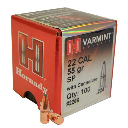 Hornady 22 Cal 55GR SP Bullets
