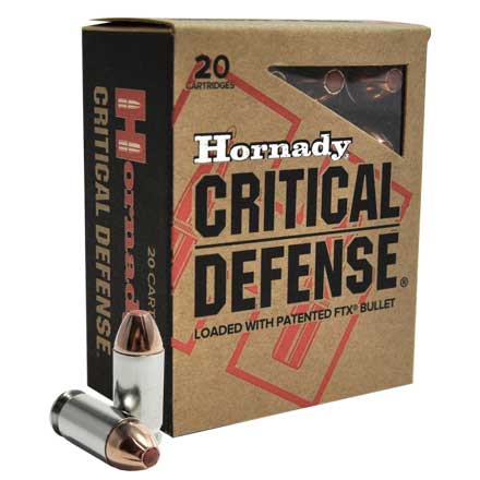 Hornady 45 ACP 185G CRIT DEF AMMO