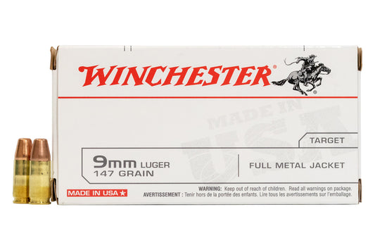 Winchester 9MM 147GR FMJ 50RD Ammo