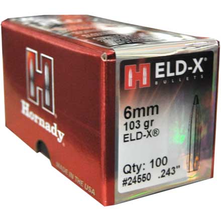 Hornady 6MM 243 103GR ELD-X Bullet