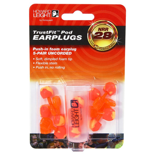Howard Leight 5 pair Trustfit Pod Uncorded Earplugs