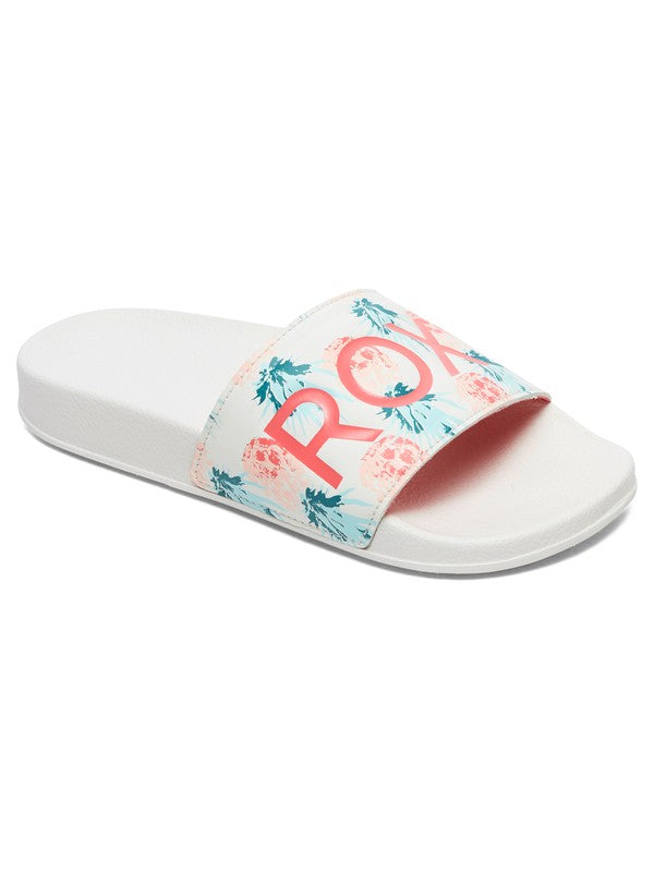 ROXY Girl's 7-14 Slippy Slider Sandals