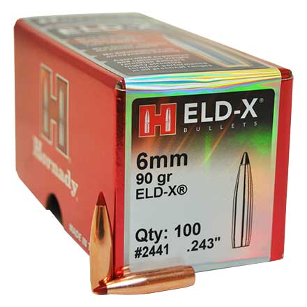 Hornady ELD X 90GR 6MM/243 Bullets