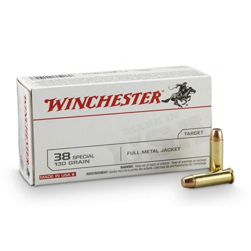 Winchester 38SP 130GR FMJ 100RD Ammo