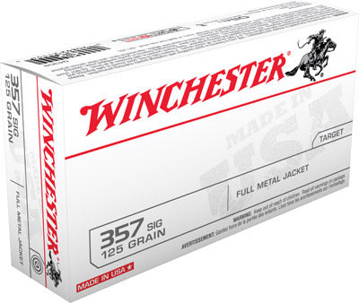 Winchester USA 357 Sig 125Gr FMJ Ammo