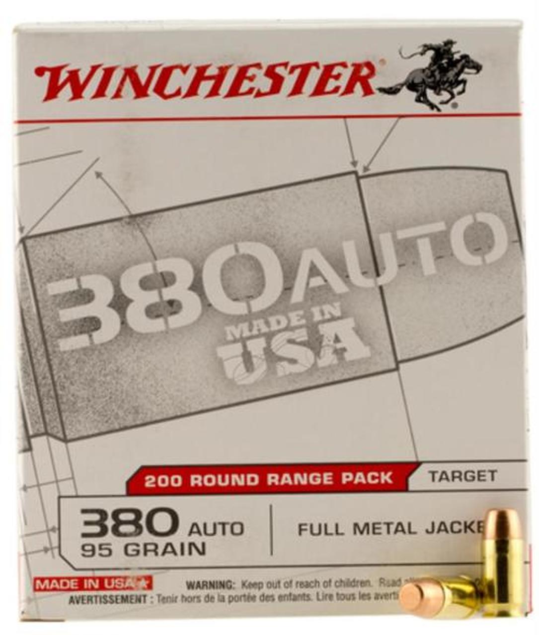 Winchester 380 95FMJ 200RD VP Ammo
