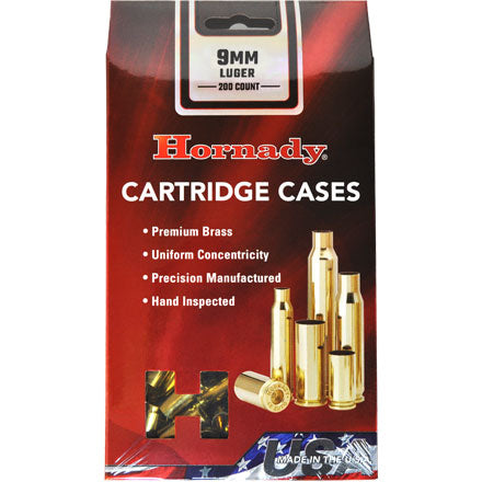 Hornady 9MM Luger Unprimed Brass
