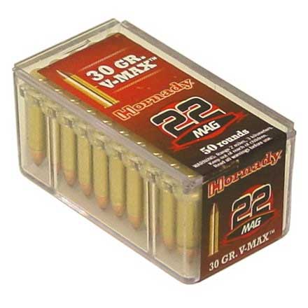 Hornady 22 Mag 30G VMAX Ammo