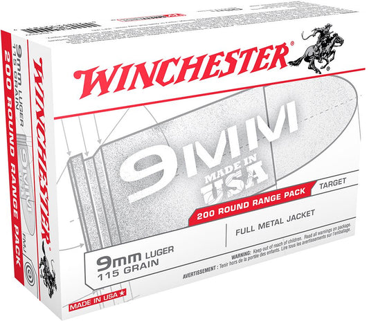 Winchester 9MM 115 FMJ 200RD Ammo
