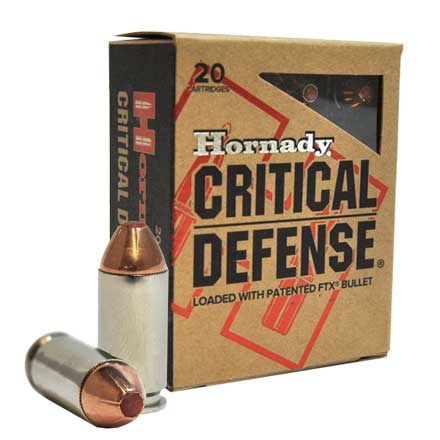 Hornady 40 S&W 165G CRIT DEF Ammo